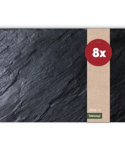 Tischset Platzset MOTIV Schieferoptik 8 Stk 43×28 cm abwaschbar
