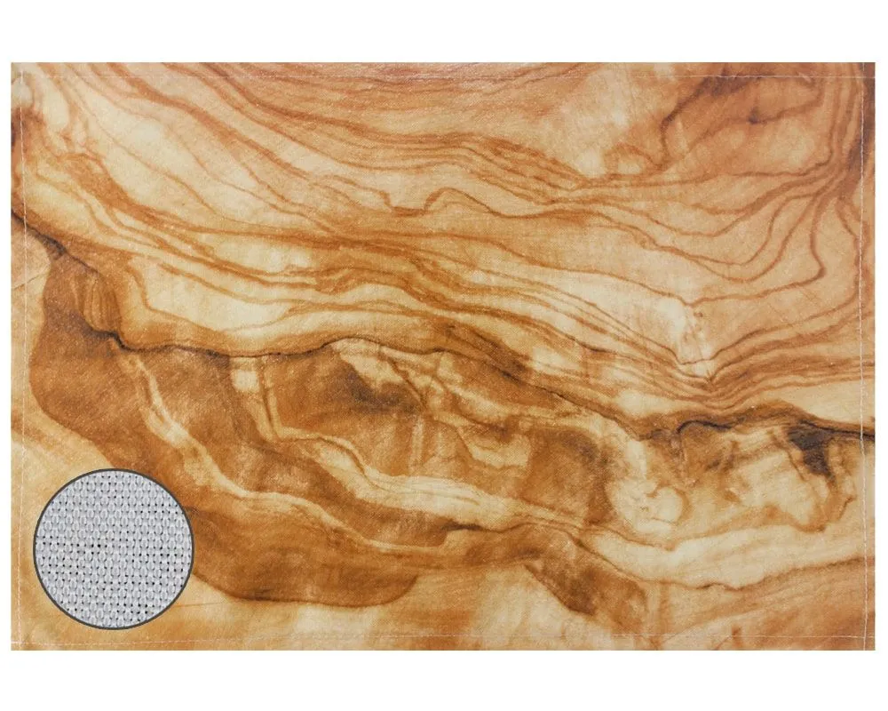 Tischsets Platzsets Textil CLOTH Olivenholz Holz Holzmaserung Natur 4er 45×30 cm – Bild 3