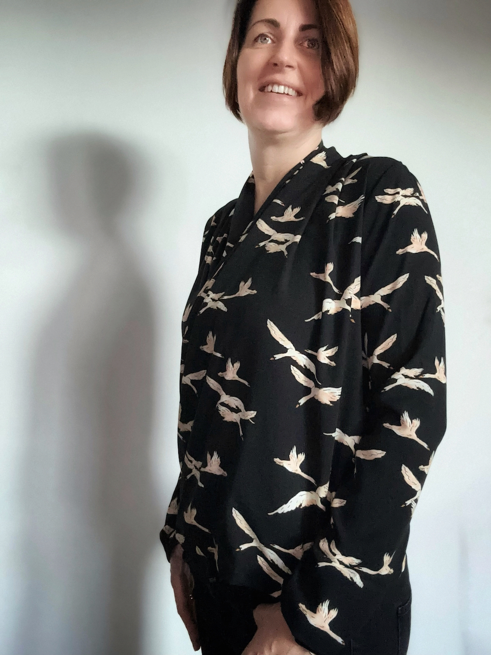 Wickelbluse, Bluse “TONJA”, Gr. 158 – Damengr. 46 – Bild 6