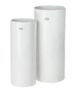 Vasen Keramik weiß hoch rund Blumenvasen Tischvasen Bodenvasen 1 Stk – 2 Größen