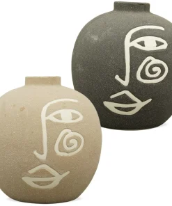 Vasen Porzellan schmale Öffnung Blumenvasen Deko 1 Stk Ø 15,5×16,2 cm 2 Farben