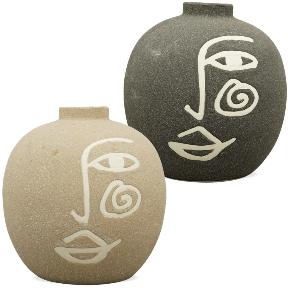 Vasen Porzellan schmale Öffnung Blumenvasen Deko 1 Stk Ø 15,5×16,2 cm 2 Farben