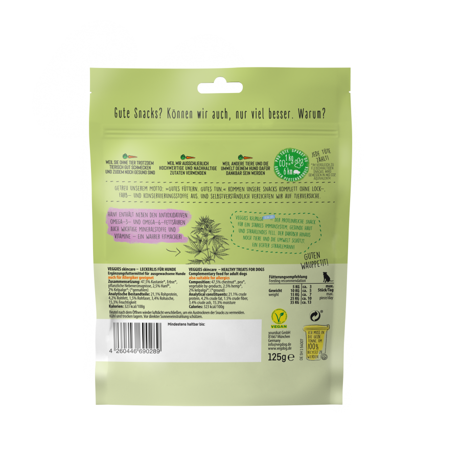 VEGDOG VEGGIES (skincare, mit Kelpalge und Hanf für ein glänzendes Fell) – Bild 3