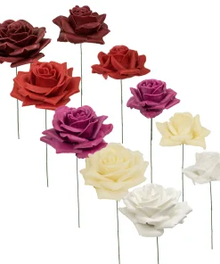Wachs-Rosen als dauerhaft haltbare Textil-Rosen mit Wachs-Blüten