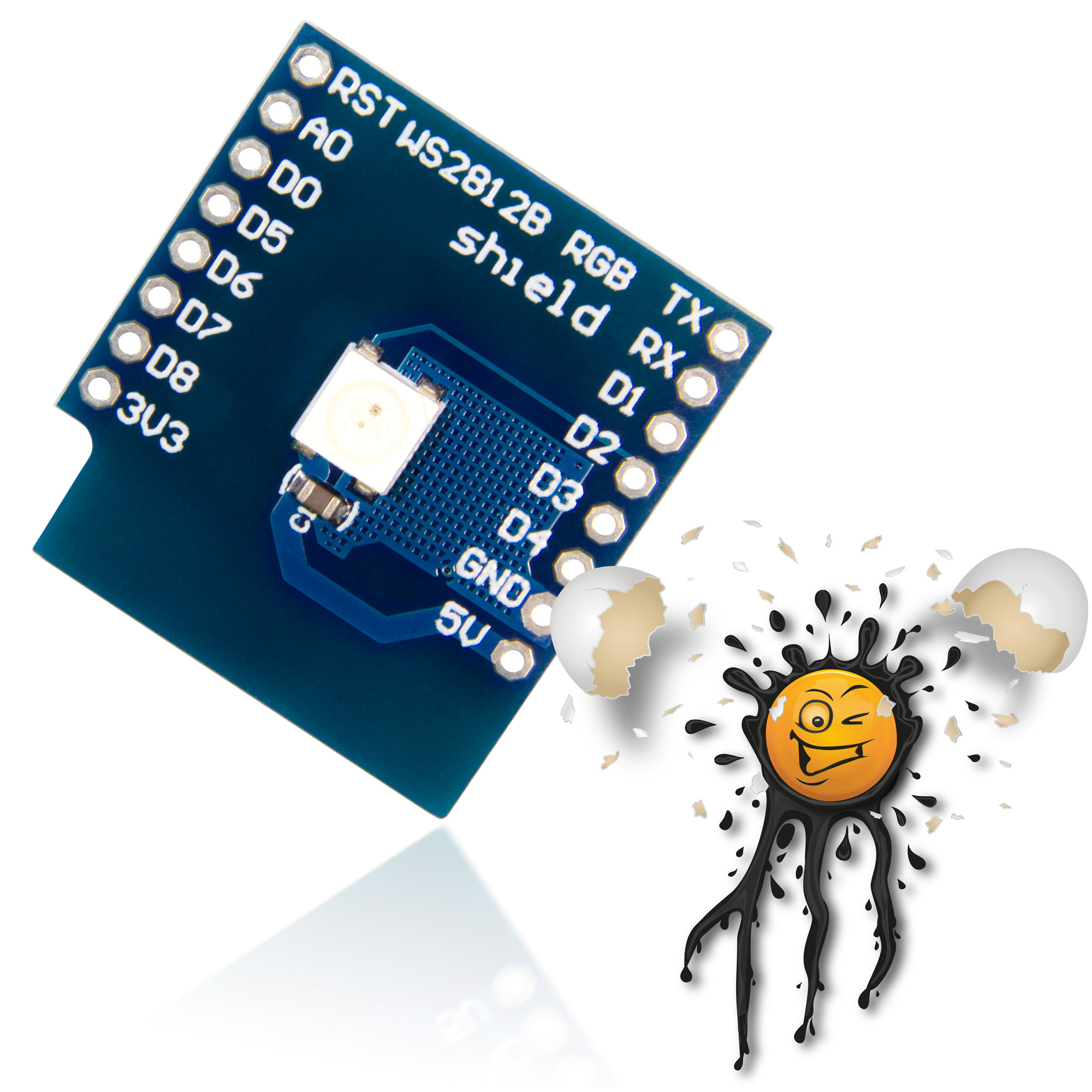 WeMos D1 WS2812 LED Modul Pixel RGB Controller Shield – Bild 3