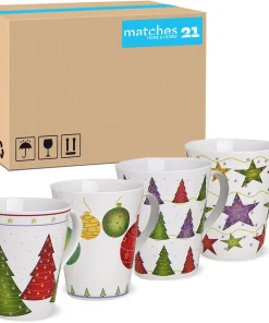 Weihnachtstassen Tassen Becher 36 Stk. 11cm / 350 ml Porzellan Weihnachtsmotive