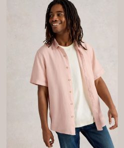 White Stuff – Leinenhemd „KESWICK“, light pink, kurzärmlig