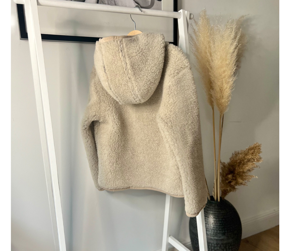 Alwero – Übergangsjacke „YPOS“ Junior, Biowolle, SAND BROWN, ultra light – Bild 6