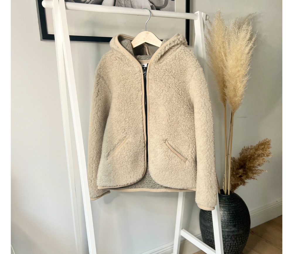 Alwero – Übergangsjacke „YPOS“ Junior, Biowolle, SAND BROWN, ultra light – Bild 4