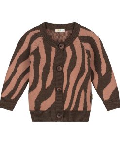 YUKI – Raglan Cardigan, PINK ZEBRA, Bio Baumwolle
