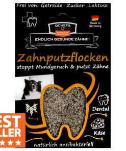 QCHEFS Zahnputzflocken zum Schlecken (stoppt Mundgeruch & Zahnstein löst sich)