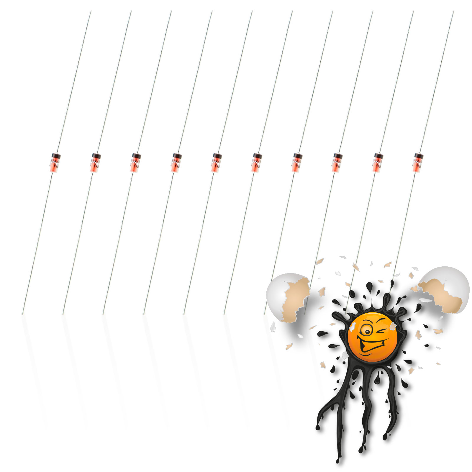 10 x DO35 Zener Diode Z Diode 0,5W 5% BZX55C5V6 – Bild 2