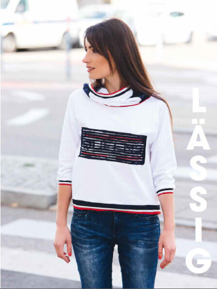 Strickbündchen, Collegebündchen in Schwarz mit Streifen in Weiß/Silber, 95 x 6 cm – Bild 6