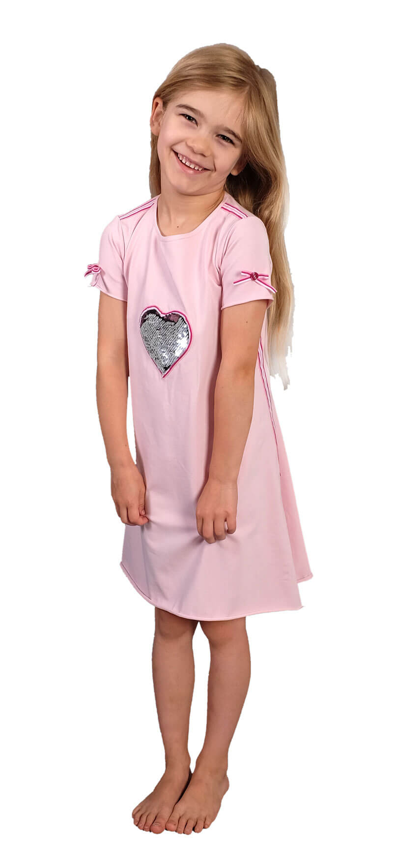 Jersey, Viskose – Baumwolle, unifarben, Rosa – Bild 4