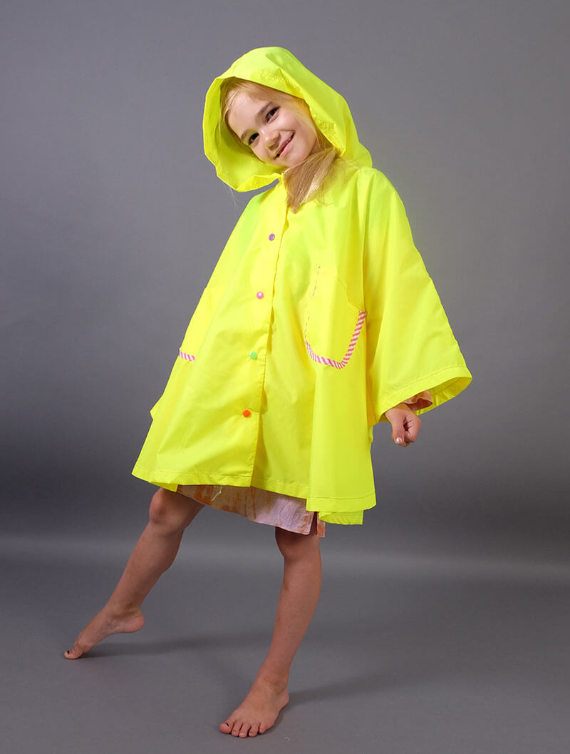 Regenjackenstoff, wasserabweisend, Neon Pink, unifarben – Bild 5