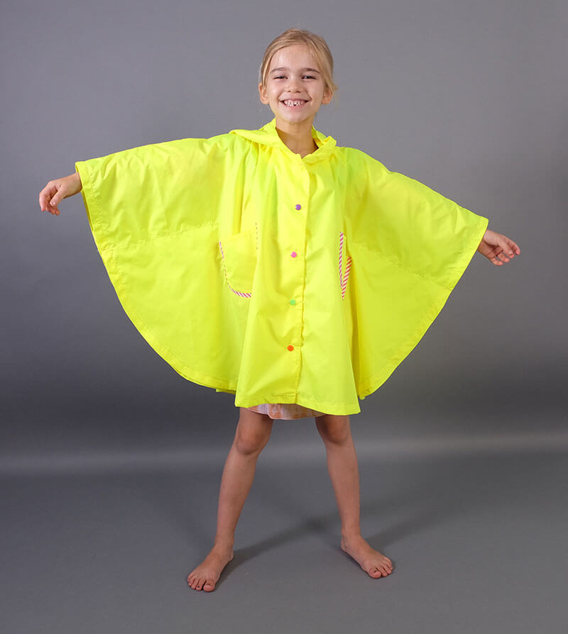 Regenjackenstoff, wasserabweisend, Neon Pink, unifarben – Bild 4