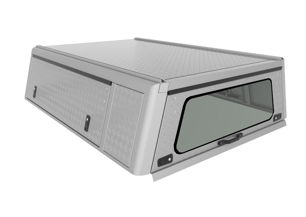 Alu-Cab Hardtop EXPLORER Mitsubishi L200/ Fiat Fullback ab Bj.2015 Club Cab silber/ geriffelt – Bild 5