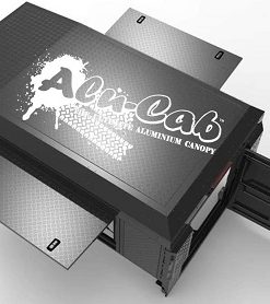 Alu-Cab Canopy Camper Nissan Navara D23 D/ Cab Bj. 2015+ in schwarz