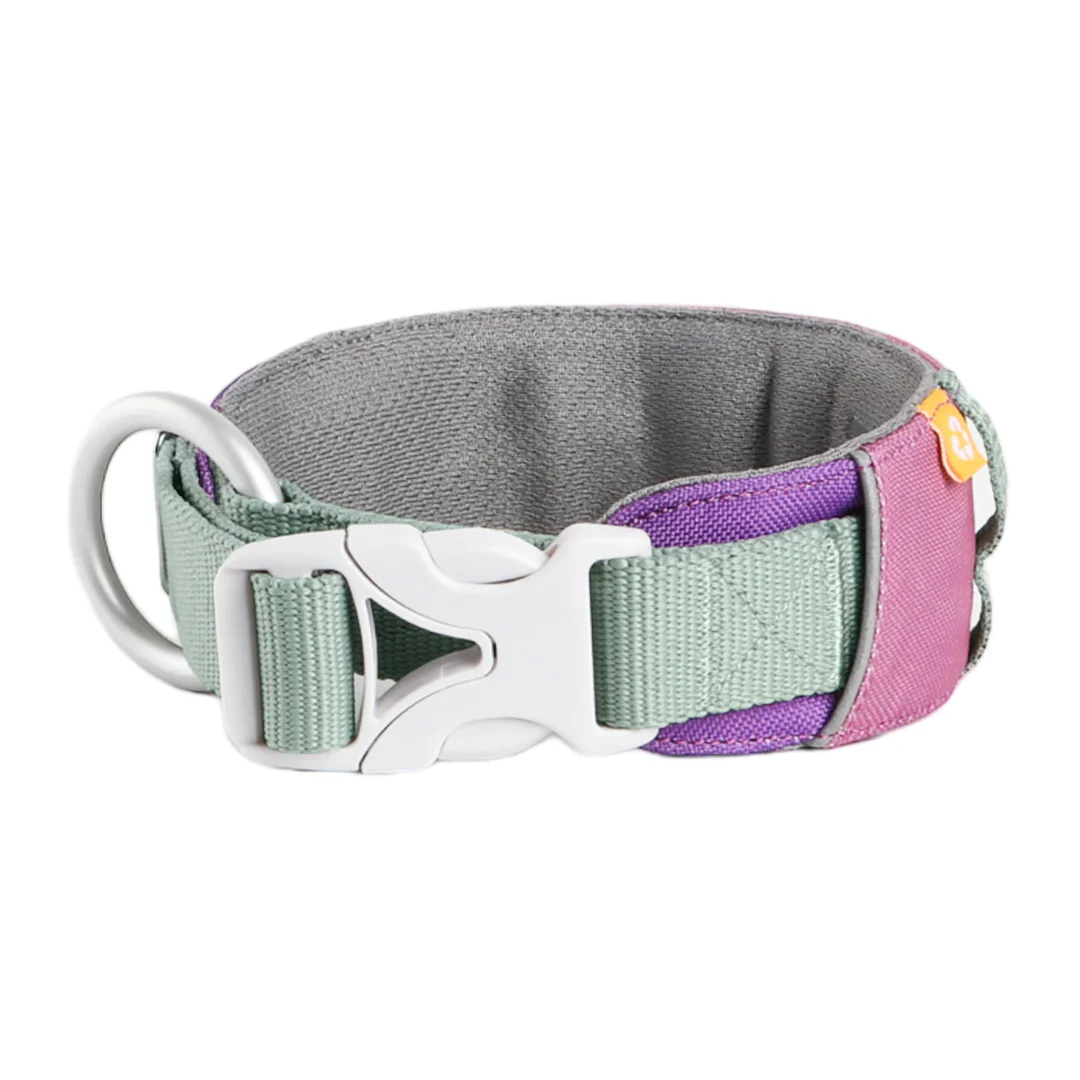 Woolly Wolf „Alpha 360°“ Halsband, 100% recyceltes Polyester, extra breit/weich, Mauve-Mix (M, XL) – Bild 3