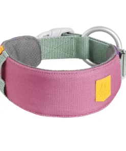 Woolly Wolf „Alpha 360°“ Halsband, 100% recyceltes Polyester, extra breit/weich, Mauve-Mix (M, XL)