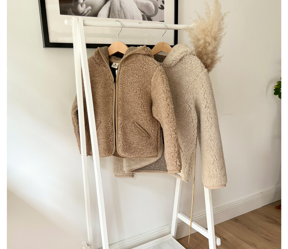 Alwero – Übergangsjacke „YPOS“ Junior, Biowolle, SAND BROWN, ultra light – Bild 7