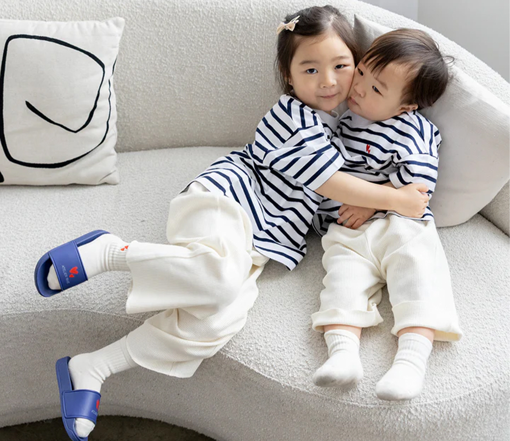 Atelier Rive – T-Shirt COLETTE Mini, white/navy, Biowolle – Bild 5