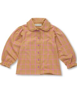 SPROET & SPROUT – Bluse Peter Pan, CHECKED, mustard, Biobaumwolle