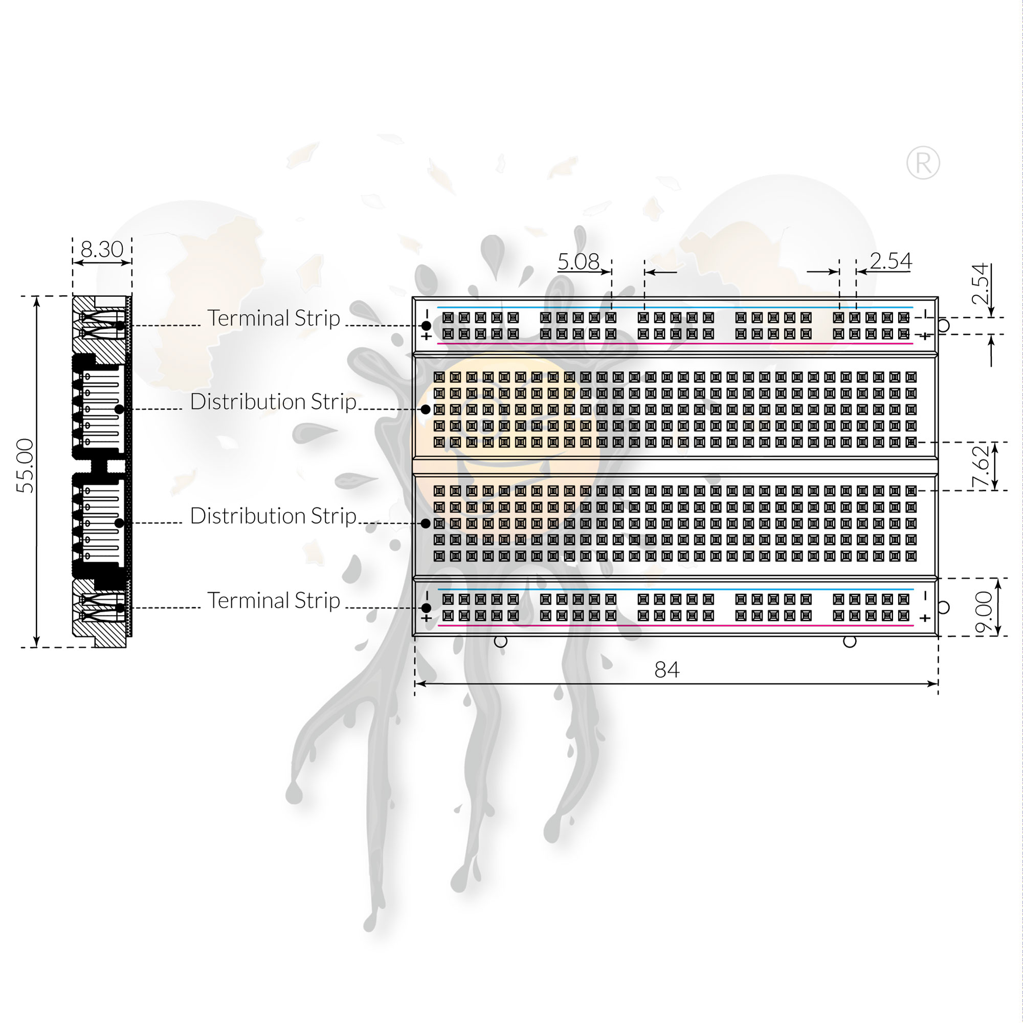 MB102 Arduino IoT ESP8266 Breadboard 400 Power Supply Jumper Kabel Set – Bild 7