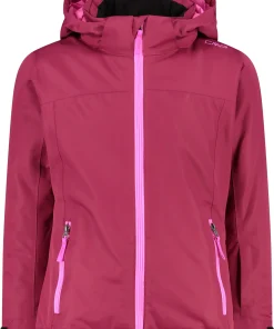 KID G JACKET SNAPS HOOD SANGRIA-PURPLE FLUO