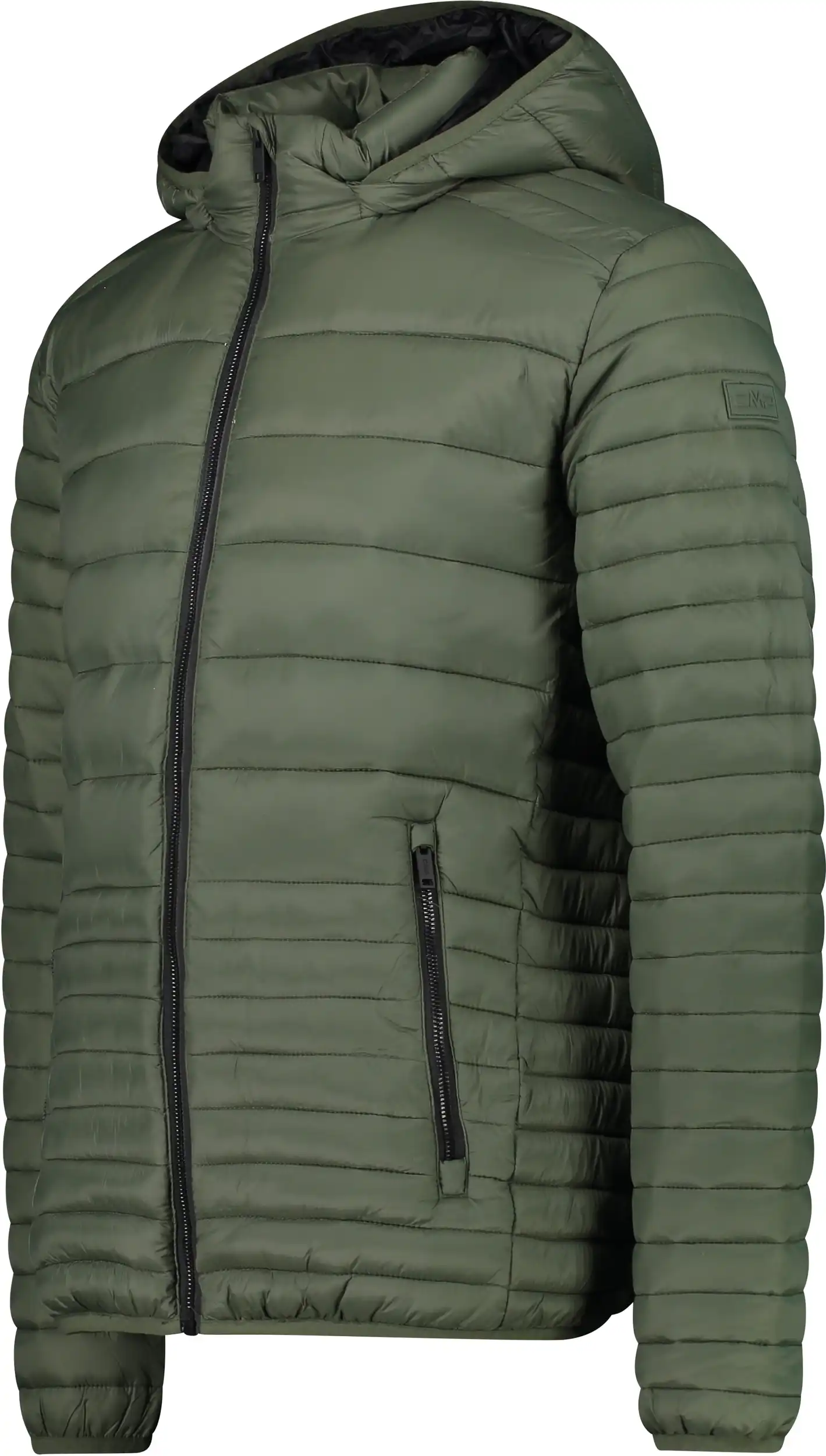 MAN JACKET SNAPS HOOD OIL GREEN – Bild 4