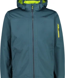 MAN JACKET ZIP HOOD PETROL