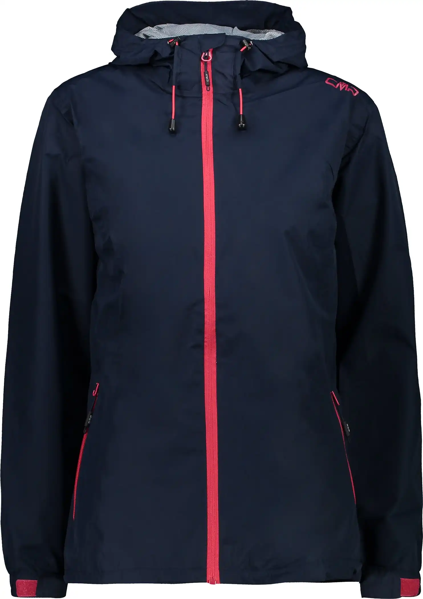 WOMAN RAIN FIX HOOD JACKET BLACK BLUE – Bild 2