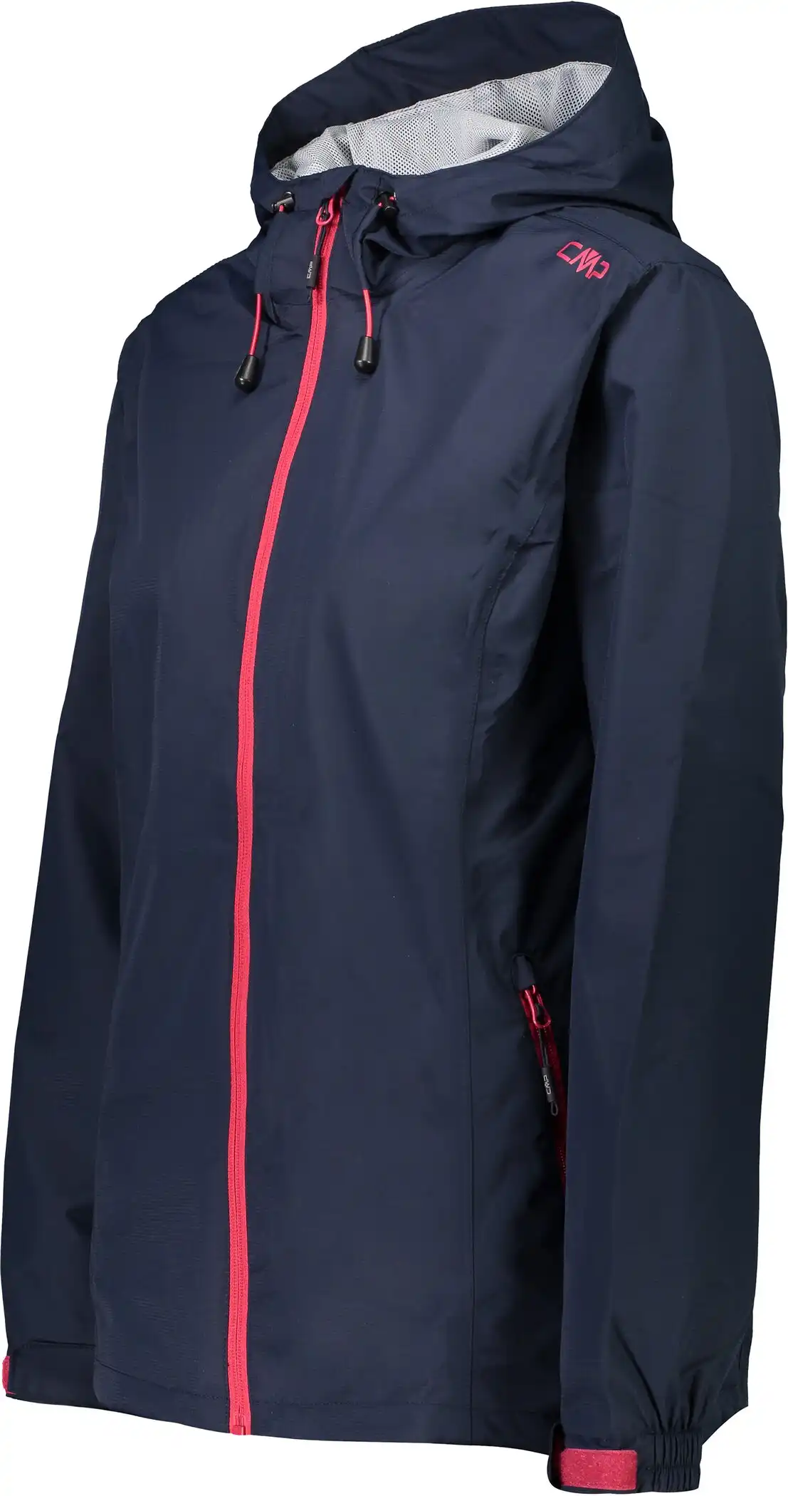 WOMAN RAIN FIX HOOD JACKET BLACK BLUE – Bild 4