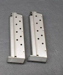 2 Stück Magazin Colt Modell 1911, Kaliber 38 Super Auto, stainless, gebracht
