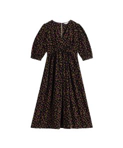 White Stuff – Kordkleid „LUCY“, Black, Biobaumwolle Feinkord