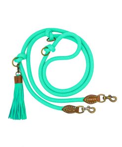 DWAM 3fach-verstellbare Tau-Hundeleine, türkis (L)