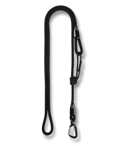 Stufenlos verstellbare, leichte Tau-Leine, 1,80m-2,60m, Durchmesser 10mm, schwarz