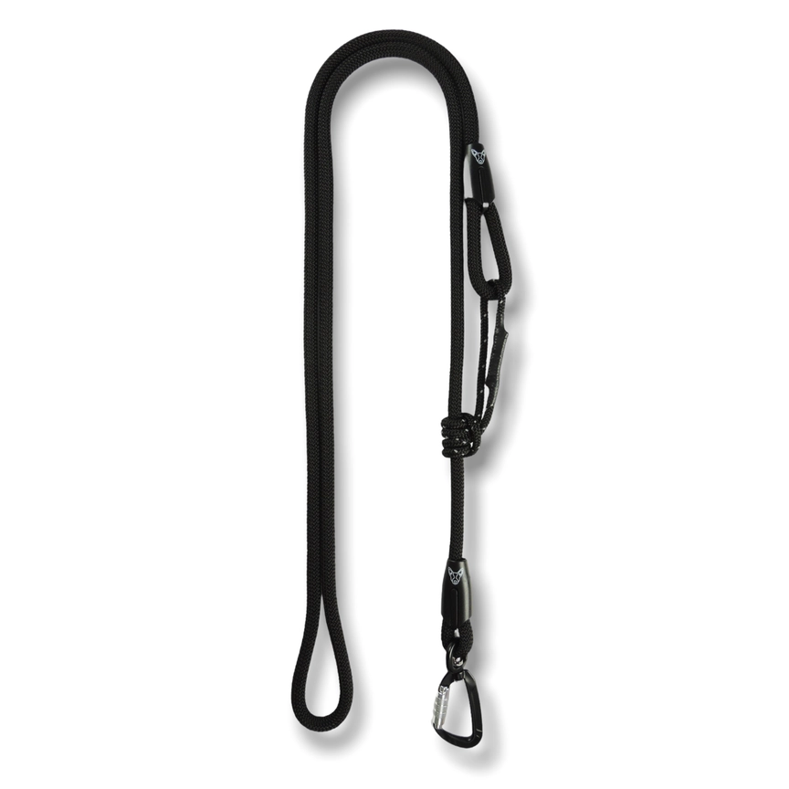 Stufenlos verstellbare, leichte Tau-Leine, 1,80m-2,60m, Durchmesser 10mm, schwarz – Bild 2