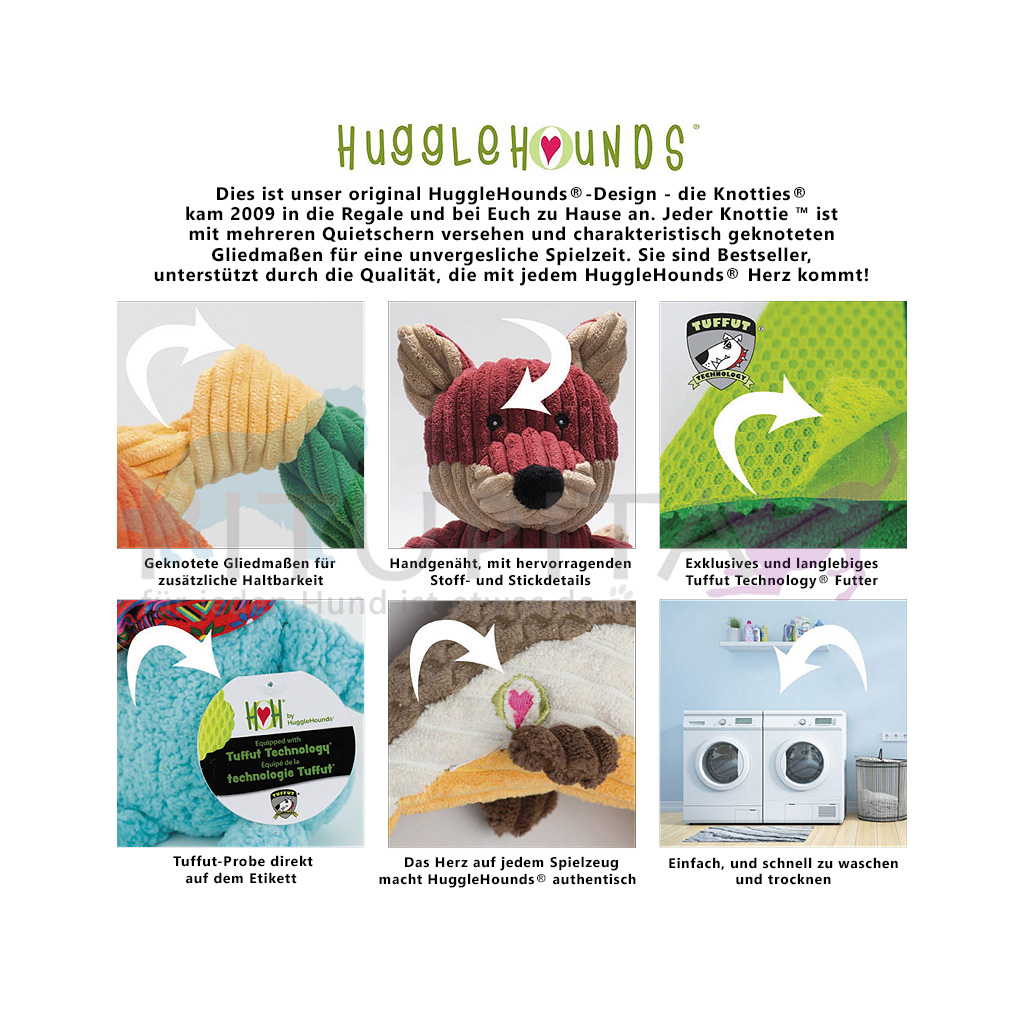 HuggleHounds Fox Knottie (Extrem beißfestes dank Tuffut-Technology), small, large – Bild 3