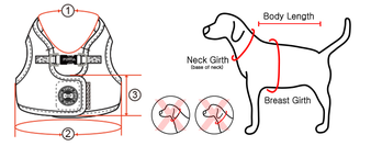 Westen-Geschirr, schwarz/weiß Leo-Plüsch (L) – Bild 6
