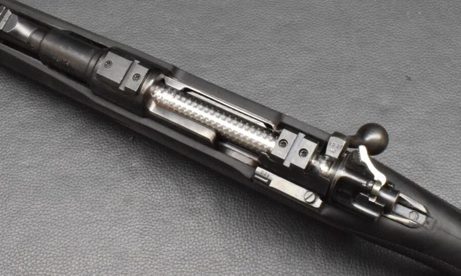 Jagdrepetierer DWM Modell 98er, Kaliber 7×57, Montagebasen, Hugue Schaft, gut – Bild 3