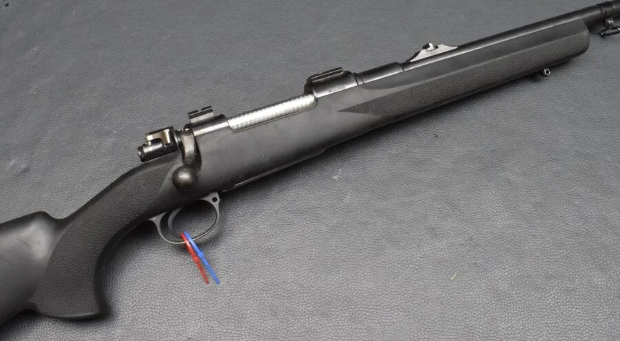 Jagdrepetierer DWM Modell 98er, Kaliber 7×57, Montagebasen, Hugue Schaft, gut – Bild 5