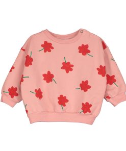 Lötiekids – Sweatshirt ‚POPPIES‘, pale pink, Bio-Baumwolle