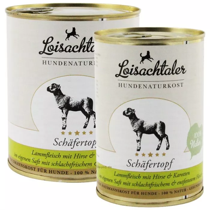 Loisachtaler Schäfertopf, Lammfleisch mit Karotten und Hirse, ohne synthetische Zusätze (400g, 800g) – Bild 2
