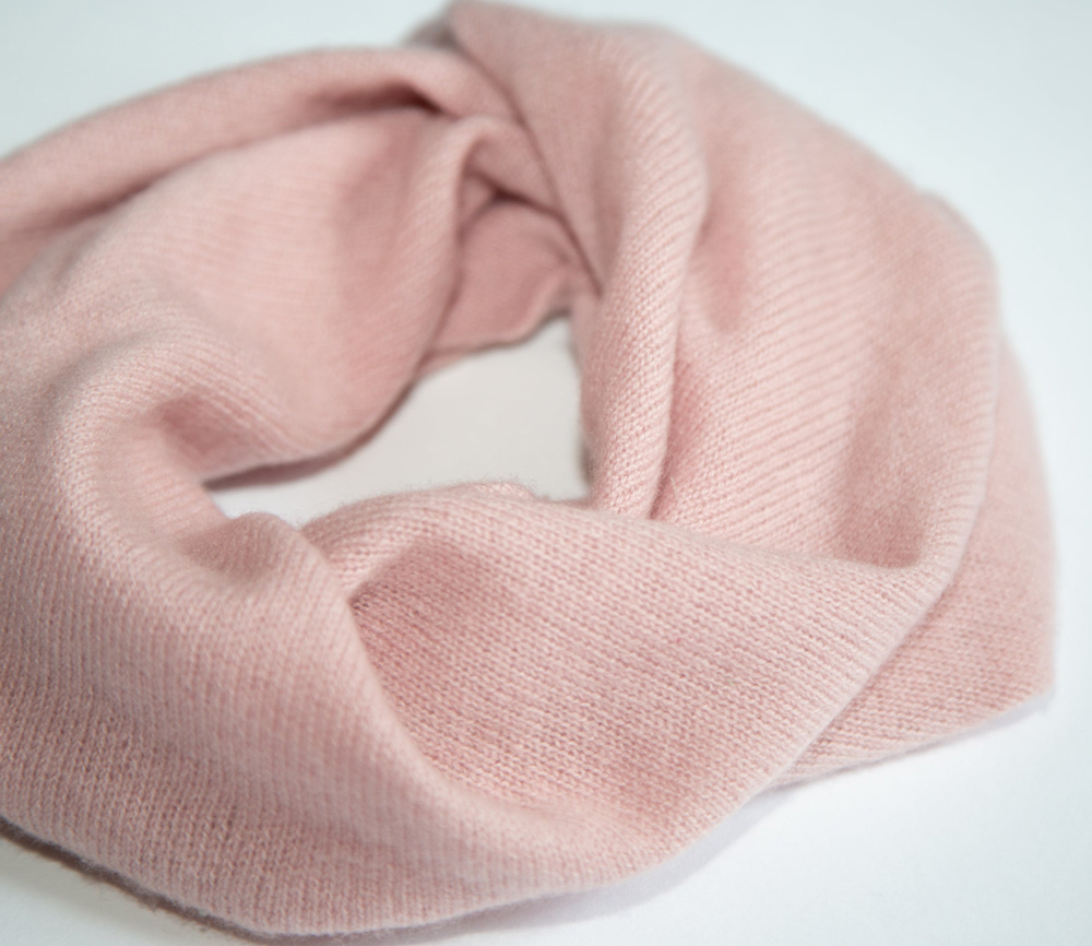 Papa Lobster – Rundschal Damen/Teens, ‚SASKIA‘, cameo rose, Kaschmir – Bild 5