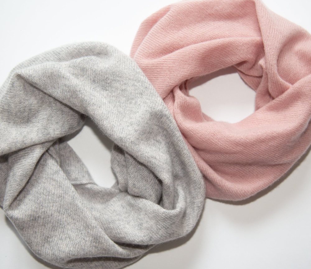 Papa Lobster – Rundschal Damen/Teens, ‚SASKIA‘, cameo rose, Kaschmir – Bild 3