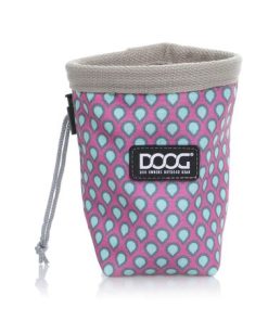 Leckerlietasche Doog „Luna“ (Pink mit Tropfen)