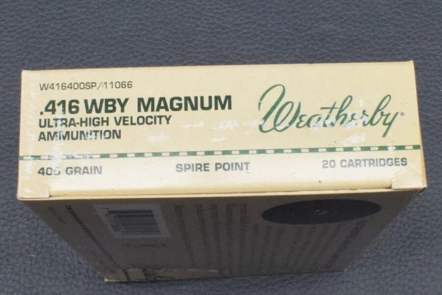 416 Wby Mag, 20 Weatherby Patronen Spire Point, 400gr, Sonderpreis – Bild 3