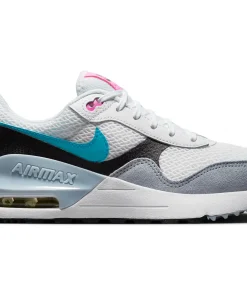 NIKE AIR MAX SYSTM BIG KIDS' S WHITE/BLUE LIGHTNING-BLACK-BLU