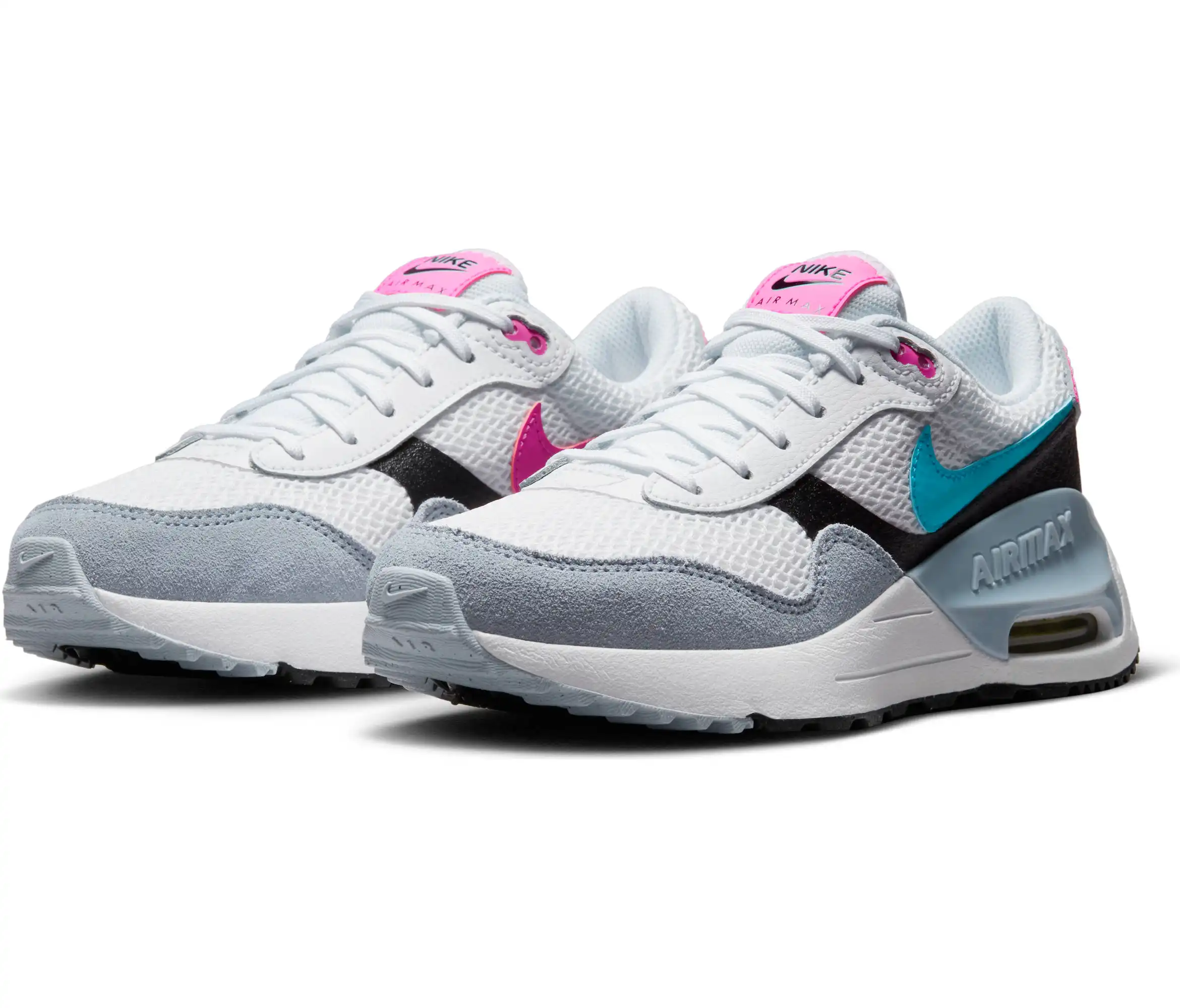 NIKE AIR MAX SYSTM BIG KIDS' S WHITE/BLUE LIGHTNING-BLACK-BLU – Bild 3